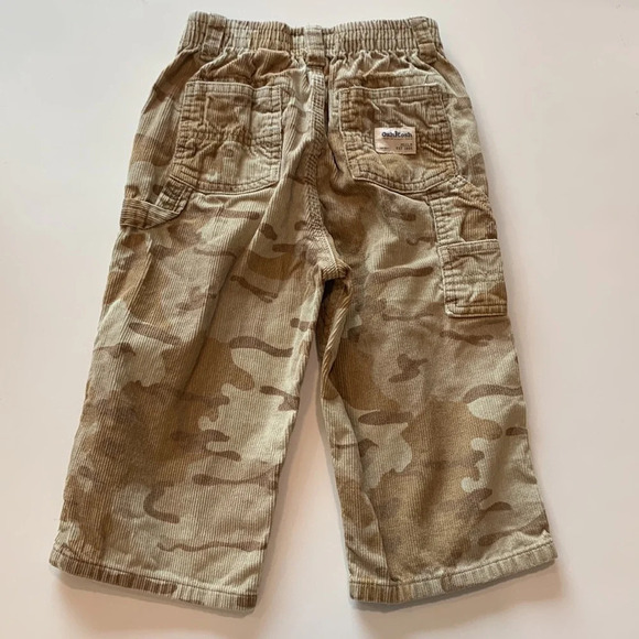 Oshkosh - 24 month/2T, tan camo corduroy pants - Picture 2 of 6